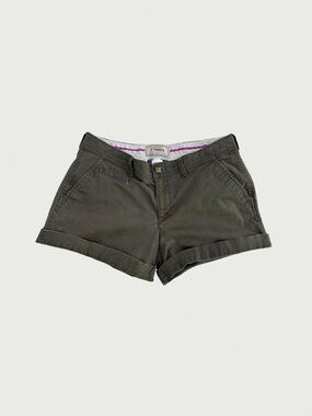 Green Low Rise Chino Shorts